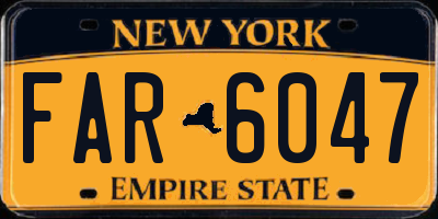 NY license plate FAR6047