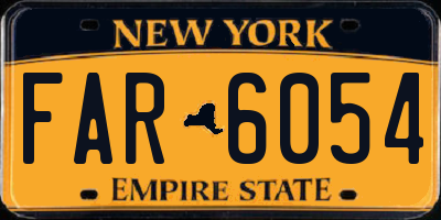 NY license plate FAR6054