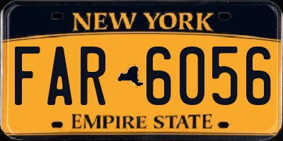 NY license plate FAR6056