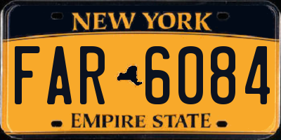 NY license plate FAR6084