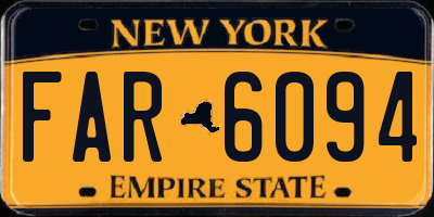 NY license plate FAR6094