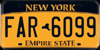 NY license plate FAR6099