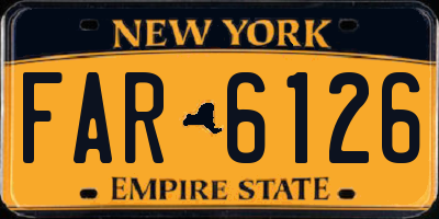 NY license plate FAR6126