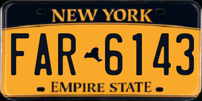 NY license plate FAR6143