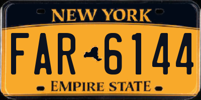 NY license plate FAR6144