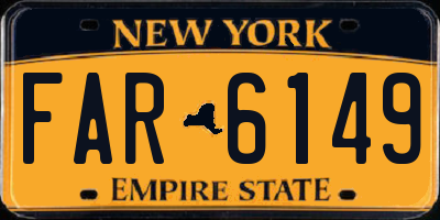 NY license plate FAR6149