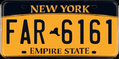 NY license plate FAR6161