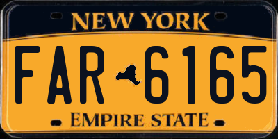 NY license plate FAR6165