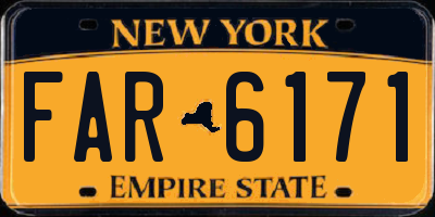 NY license plate FAR6171