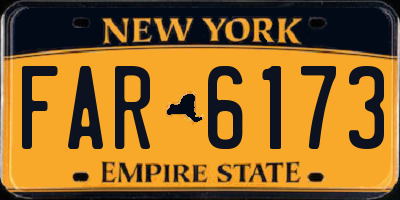 NY license plate FAR6173