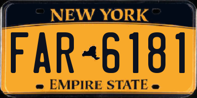 NY license plate FAR6181