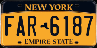 NY license plate FAR6187