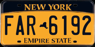 NY license plate FAR6192