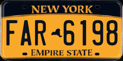 NY license plate FAR6198