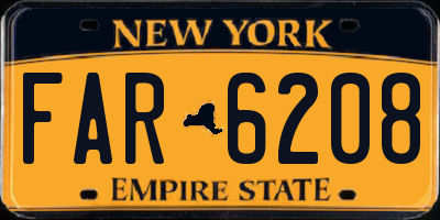 NY license plate FAR6208