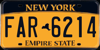 NY license plate FAR6214