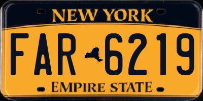 NY license plate FAR6219