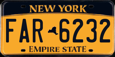 NY license plate FAR6232