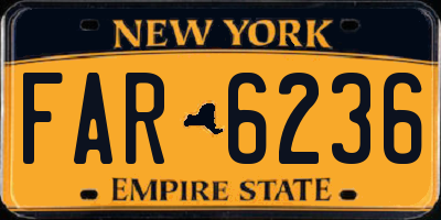 NY license plate FAR6236