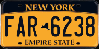 NY license plate FAR6238