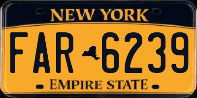 NY license plate FAR6239