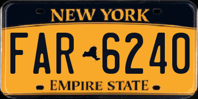 NY license plate FAR6240