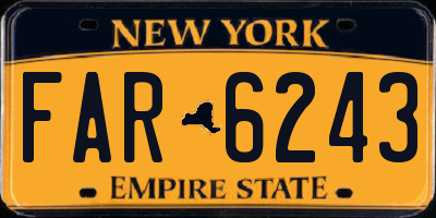 NY license plate FAR6243