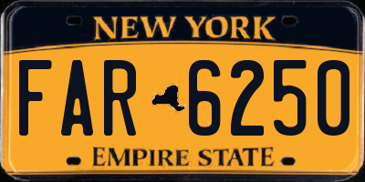 NY license plate FAR6250