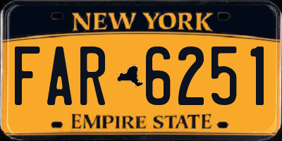 NY license plate FAR6251