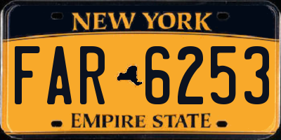 NY license plate FAR6253