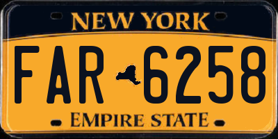 NY license plate FAR6258