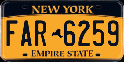 NY license plate FAR6259