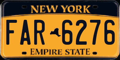 NY license plate FAR6276