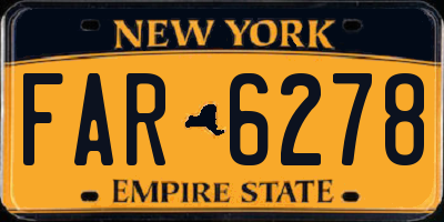 NY license plate FAR6278