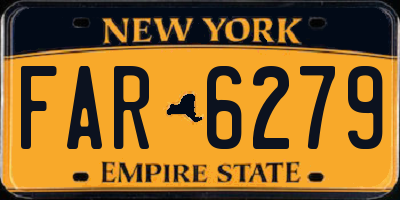 NY license plate FAR6279