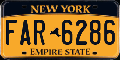 NY license plate FAR6286