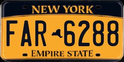 NY license plate FAR6288