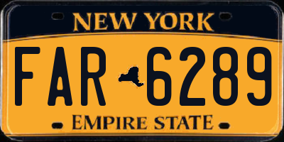 NY license plate FAR6289