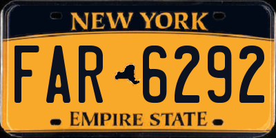NY license plate FAR6292