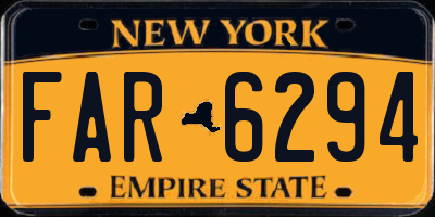 NY license plate FAR6294
