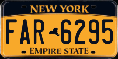 NY license plate FAR6295