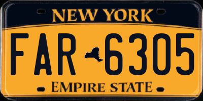 NY license plate FAR6305