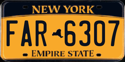 NY license plate FAR6307