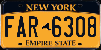 NY license plate FAR6308