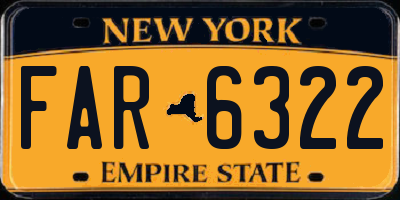 NY license plate FAR6322