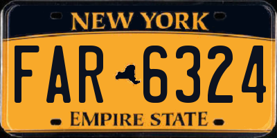 NY license plate FAR6324
