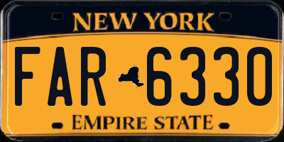 NY license plate FAR6330