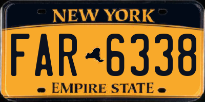 NY license plate FAR6338