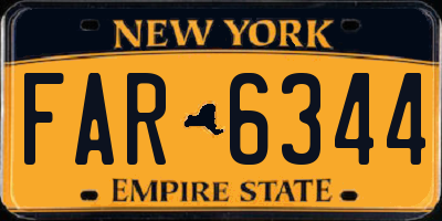 NY license plate FAR6344