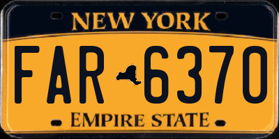NY license plate FAR6370